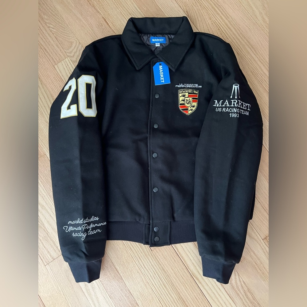 MARKET ULTIMATE RALLY BEAR VARSITY JACKET